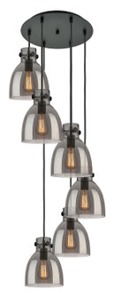 Downtown Urban Six Light Pendant in Matte Black (405|116-410-1PS-BK-G412-8SM)