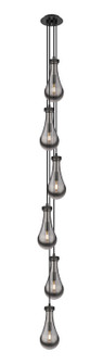 Downtown Urban Six Light Pendant in Matte Black (405|106-451-1P-BK-G451-5SM)