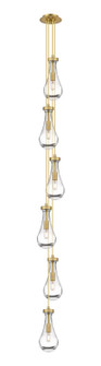 Downtown Urban LED Pendant in Brushed Brass (405|106-451-1P-BB-G451-5CL)