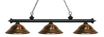 Riviera Three Light Billiard in Matte Black (224|200-3MB-SAC)