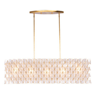 Flair Five Light Island Pendant in Oxidized Gold Leaf (33|520061OL)
