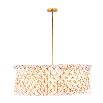Flair Eight Light Pendant in Oxidized Gold Leaf (33|520057OL)