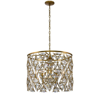 Triangulo Six Light Pendant in True Brass (238|039556-062-FR001)