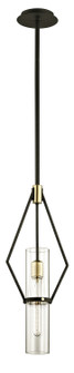 Raef One Light Pendant in Textured Bronze Brushed Brass (67|F6314-TBZ/BBA)
