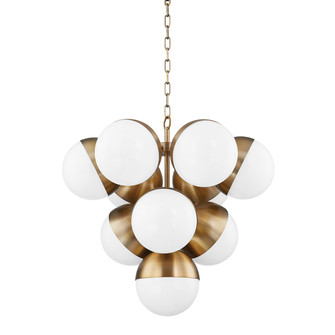 Cupertino Ten Light Chandelier in Patina Brass (67|F1526-PBR)