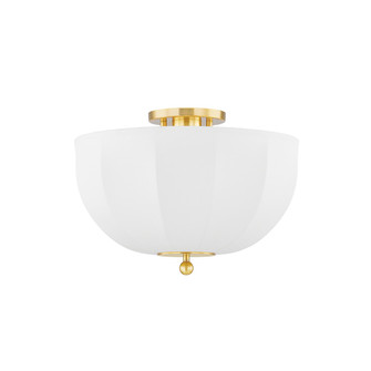 Meshelle One Light Flush Mount in Aged Brass (428|H816601-AGB)