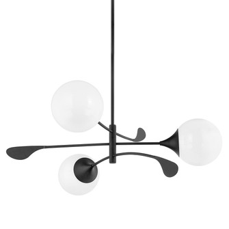 Victoria Three Light Chandelier in Textured Black (428|H812803-TBK)