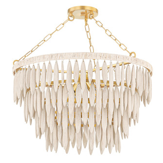 Tiffany Four Light Chandelier in Aged Brass (428|H805804-AGB)