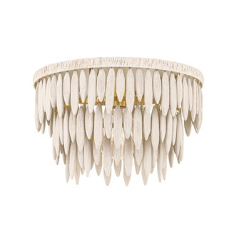 Tiffany One Light Semi Flush Mount in Aged Brass/Textured Cream (428|H805501-AGB/TCR)