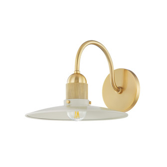 Leanna One Light Wall Sconce in Aged Brass/Soft Cream (428|H793101-AGB/SCR)