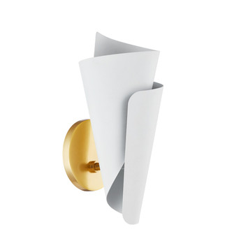 Davina One Light Wall Sconce in Aged Brass/Textured White (428|H779101-AGB/TWH)