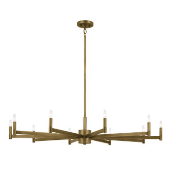 Erzo Ten Light Chandelier in Natural Brass (12|52613NBR)