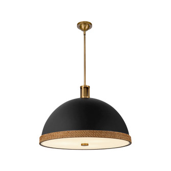 Doral Three Light Pendant in Matte Black/Vintage Brass (452|PD331024MBVB)