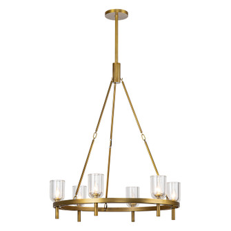 Lucian Six Light Chandelier in Clear Crystal/Vintage Brass (452|CH338632VBCC)