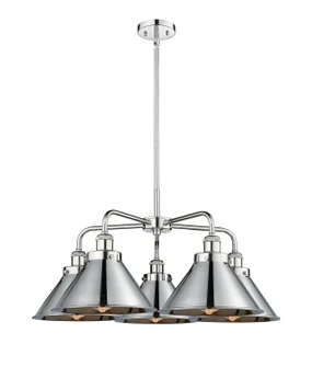 Ballston Urban Five Light Chandelier in Brushed Brass (405|916-5CR-BB-M10-BB)