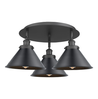 Ballston Urban Three Light Semi-Flush Mount in Matte Black (405|916-3C-BK-M10-BK)