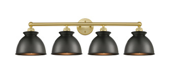 Edison Four Light Bath Vanity in Antique Brass (405|616-4W-AB-M14-BK)
