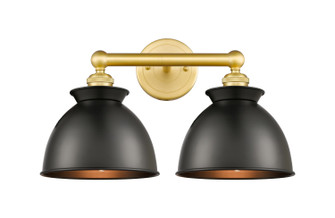 Edison Two Light Bath Vanity in Satin Gold (405|616-2W-SG-M14-BK)