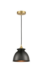 Edison One Light Mini Pendant in Satin Gold (405|616-1P-SG-M14-BK)