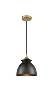 Edison One Light Mini Pendant in Brushed Brass (405|616-1P-BB-M14-BK)