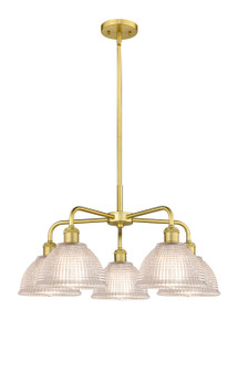Ballston Five Light Chandelier in Satin Gold (405|516-5CR-SG-G422)