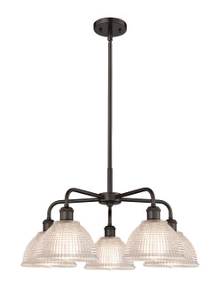 Downtown Urban Five Light Chandelier in Oil Rubbed Bronze (405|516-5CR-OB-G422)