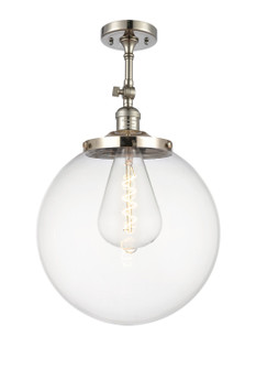 Franklin Restoration One Light Semi-Flush Mount in Polished Nickel (405|201F-PN-G202-14)