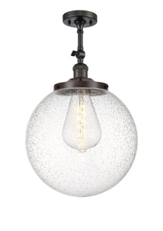 Franklin Restoration One Light Semi-Flush Mount in Oil Rubbed Bronze (405|201F-OB-G204-14)