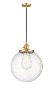 Franklin Restoration One Light Mini Pendant in Satin Gold (405|201CSW-SG-G204-14)