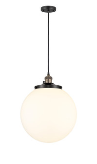 Franklin Restoration One Light Mini Pendant in Black Antique Brass (405|201CSW-BAB-G201-14)