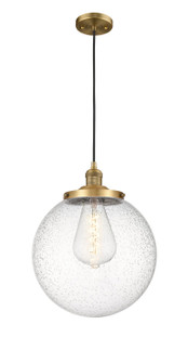 Franklin Restoration One Light Mini Pendant in Brushed Brass (405|201C-BB-G204-14)