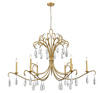 Amara Six Light Chandelier in Gilded Gold (224|3039-59GG)