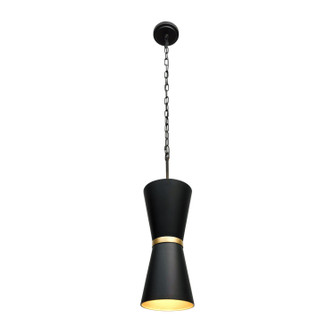 Mad Hatter Two Light Pendant in Matte Black/French Gold (137|390P02MBFG)