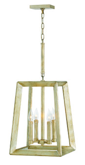 Tinsley Four Light Chandelier in Silver Leaf (13|3104SL)