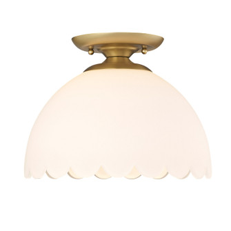 Dorinda One Light Semi-Flush Mount in Brushed Champagne Brass (62|6954-SF BCB-OP)