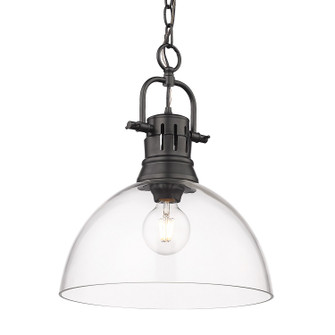 Duncan BLK One Light Pendant in Matte Black (62|3602-L BLK-CLR)