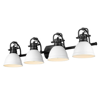Duncan Four Light Bath Vanity in Matte Black (62|3602-BA4 BLK-WHT)