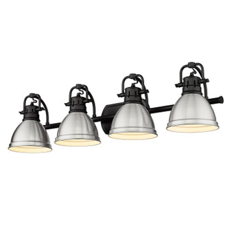 Duncan Four Light Bath Vanity in Matte Black (62|3602-BA4 BLK-PW)