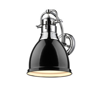 Duncan One Light Wall Sconce in Chrome (62|3602-1W CH-BK)