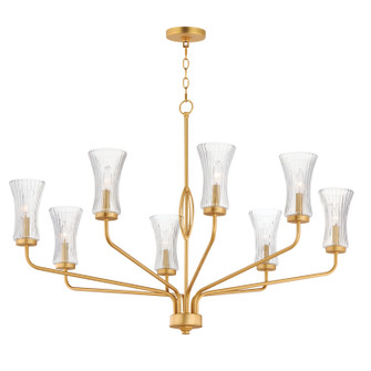 Camelot Eight Light Chandelier in Natural Aged Brass (16|16158CRNAB)