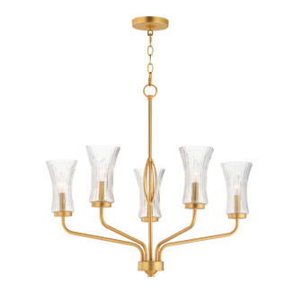 Camelot Five Light Chandelier in Natural Aged Brass (16|16155CRNAB)