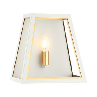 Rosalie One Light Wall Sconce in White + Aged Gold Brass (423|W72101WHAG)