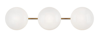 Pearlesque Three Light Wall Sconce in Aged Gold Brass (423|S05103AGOP)
