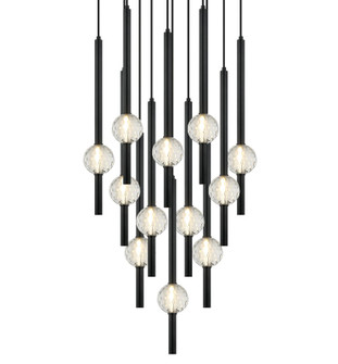 Windchimer 12 Light Chandelier in Matte Black (423|C68912MB)