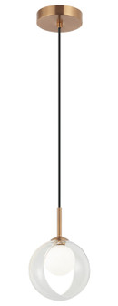 Delcia LED Pendant in Aged Gold Brass (423|C60601AGCL)