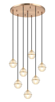 MISTY Seven Light Pendant in Aged Gold Brass (423|C33107AG)