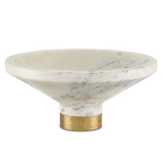 Vincent Bowl in White/Brass (142|1200-0658)
