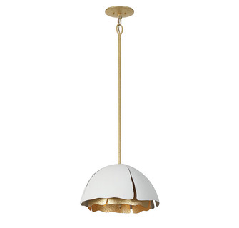 Brewster Three Light Pendant in Cavalier Gold with Royal White (51|7-1398-3-14)