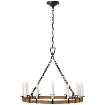Darlana Wrapped LED Chandelier in Aged Iron and Natural Rattan (268|CHC 5872AI/NRT) Darlana Wrapped LED Chandelier in Aged Iron and Natural Rattan (268|CHC 5872AI/NRT)