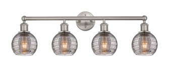 Edison Four Light Bath Vanity in Brushed Satin Nickel (405|616-4W-SN-G1213-6SM)